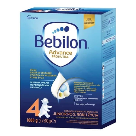 Set of 2 x Bebilon Advance Pronutra 4, Junior, 1000 g + Bioderma ABCDerm Cold-Cream, 1l