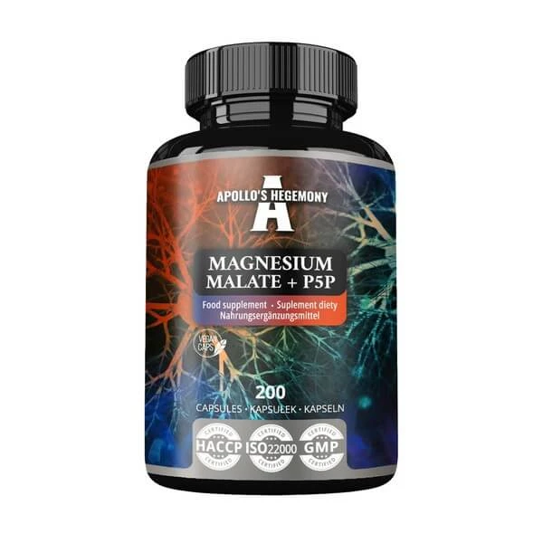 Apollo's Hegemony Magnesium Malaat + P5P, capsules, 200 st.