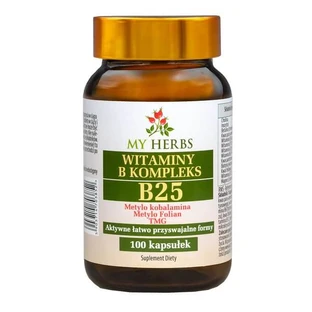 My Herbs Vitaminas Complejo B B 25, cápsulas, 100 uds.