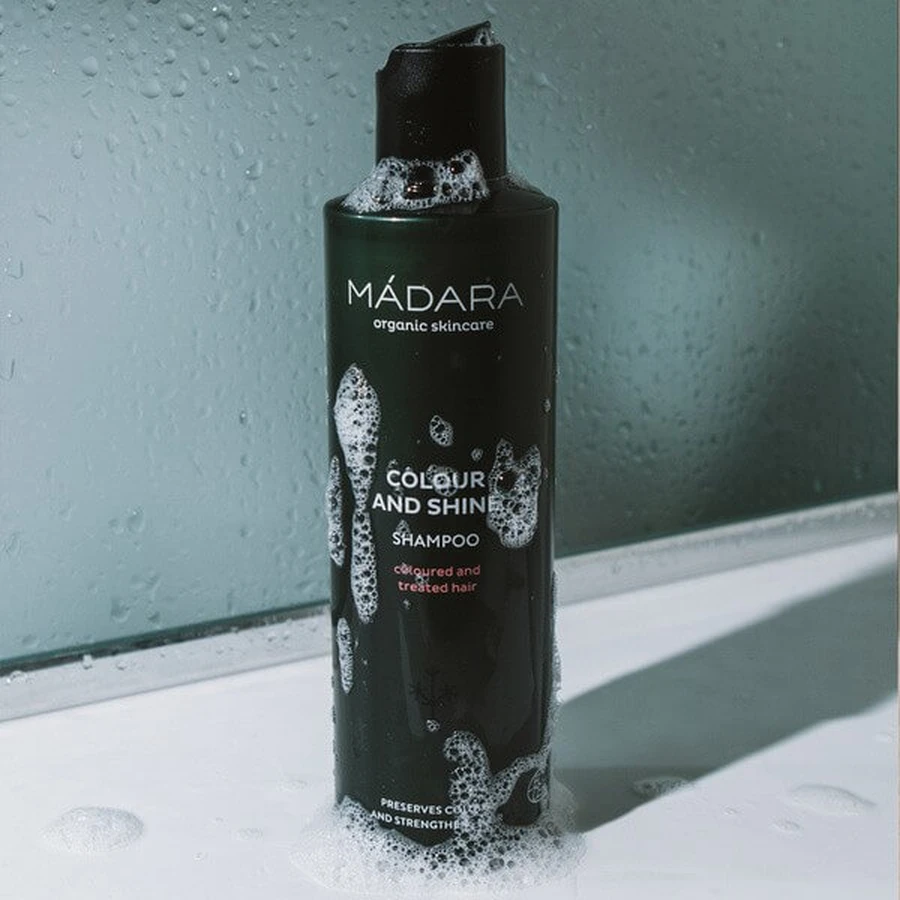 Madara Cuidado Capilar, Color y Brillo, champú para cabello teñido, 250 ml