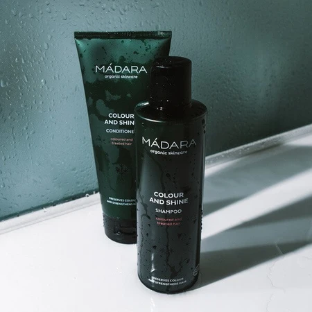 Madara Cuidado Capilar, Color y Brillo, champú para cabello teñido, 250 ml
