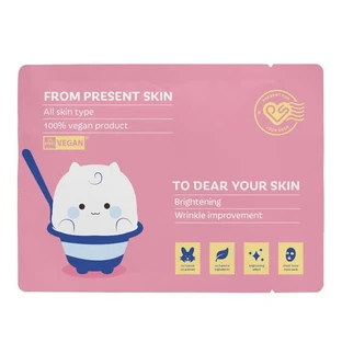 Present Skin P.S. Probiotics for Your Skin, maschera in fogli con probiotici, 20 g
