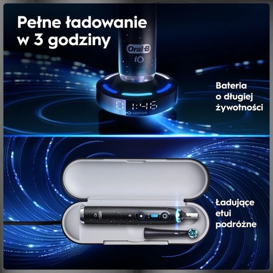 Oral-B iO 10, elektrische tandenborstel, Cosmic Black, 1 st.