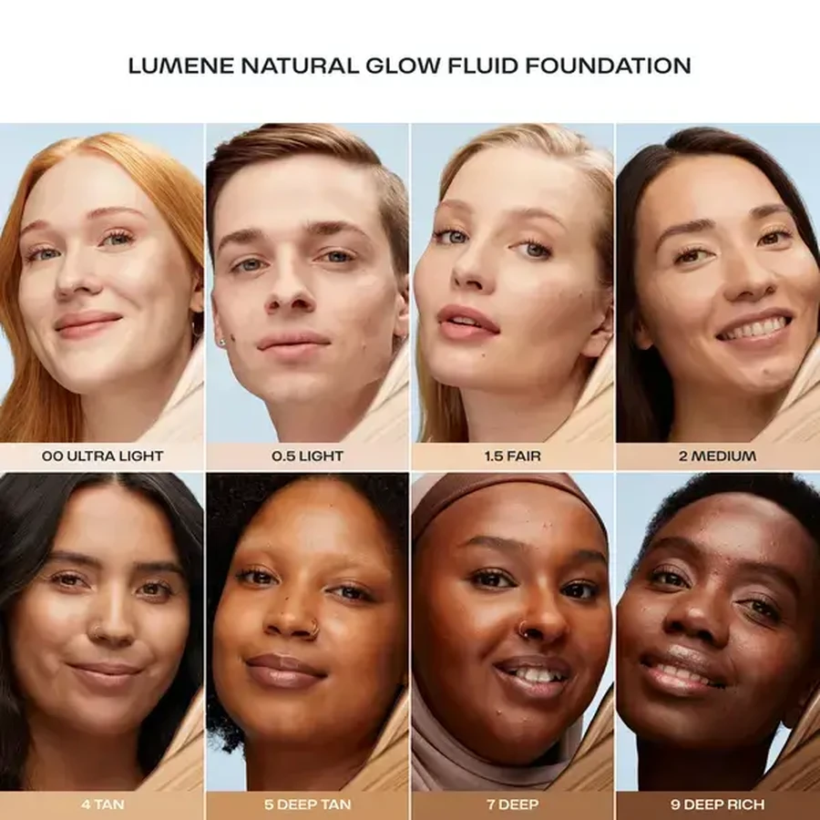 Lumene Natural Glow, verhelderende foundation SPF 20, 0.5 Licht, 30 ml