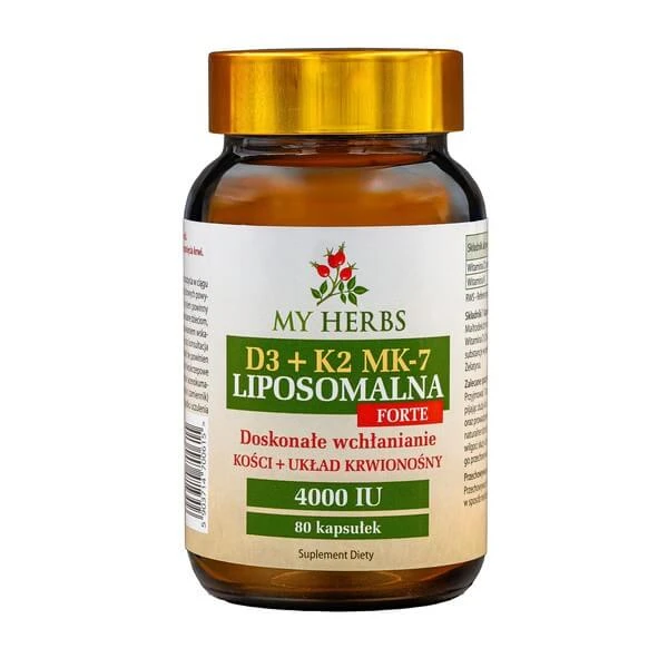 My Herbs D3 + K2 MK-7 Liposomal, Forte, capsules, 80 st.