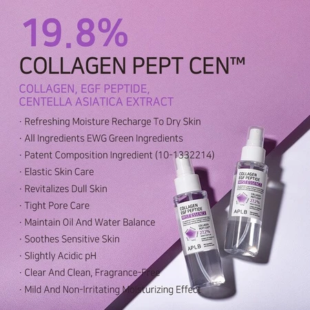 APLB Collagen EGF Peptide Mist Essence, Gesichtsnebel-Essenz mit Collagen und EGF-Peptiden, 105 ml.