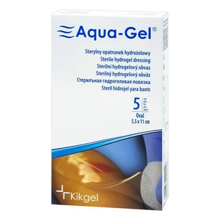 Aqua-Gel, hydrogelverband, 5,5 x 11 cm (ovaal), 5 st.