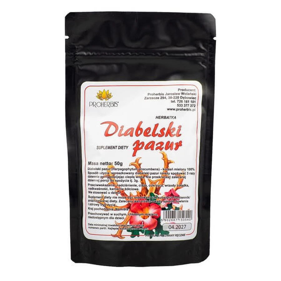 Proherbis Devil's claw, powder, 50 g