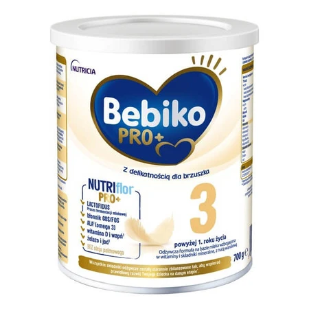 Set di 2x Bebiko PRO+ 3, formula nutriente a base di latte per bambini di età superiore a 1 anno, 700 g