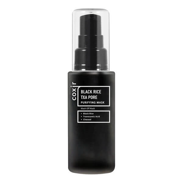 Coxir Black Rice TXA Pore Purifying Mask, gezichtsreinigingsmasker, 50 ml.