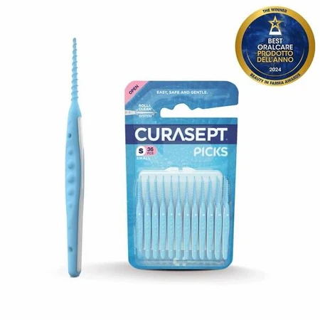 Curasept Picks Klein, siliconen tandenstokers, 36 stuks.