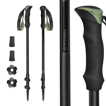 Spokey Trial, lightweight trekking poles, green, 2 pcs.