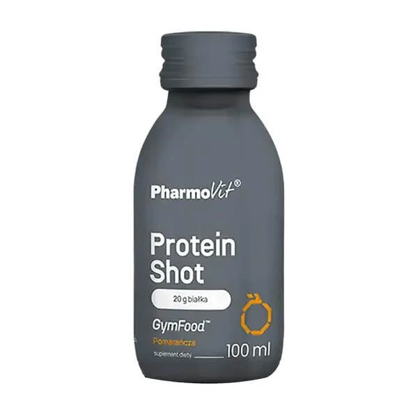Pharmovit, Protein Shot GymFood, sinaasappel vloeistof, 100 ml