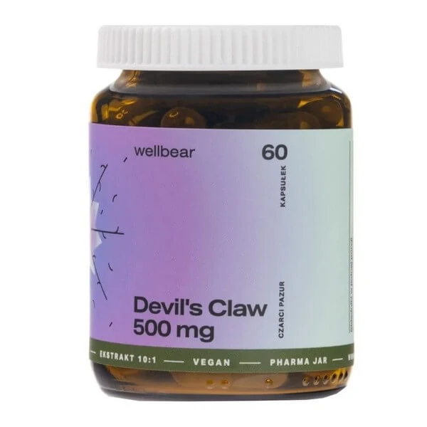 Wellbear Duivelsklauw 500 mg, capsules, 60 st.