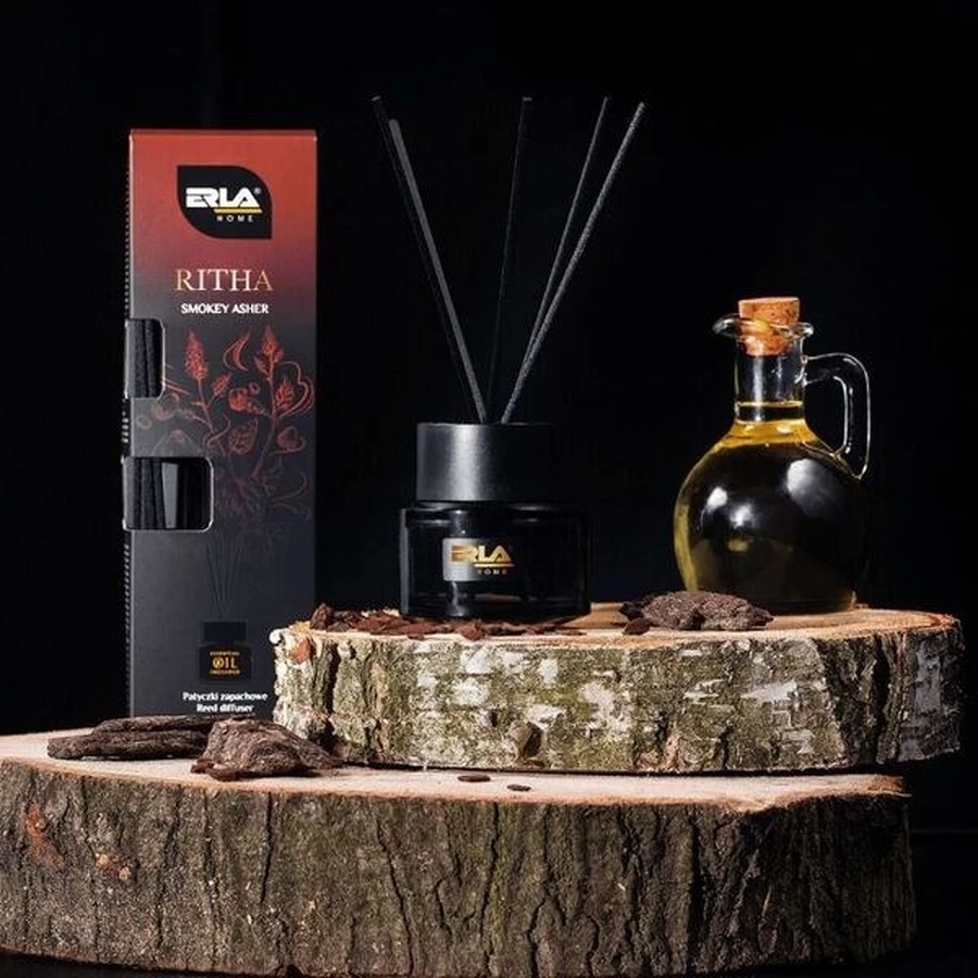 Erla Home Ritha Smokey Asher, bâtons de parfum, 100 ml