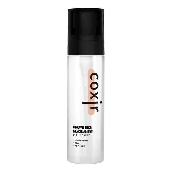 Coxir Bruine Rijst Niacinamide Peeling Mist, multifunctionele exfoliërende mist, 80 ml