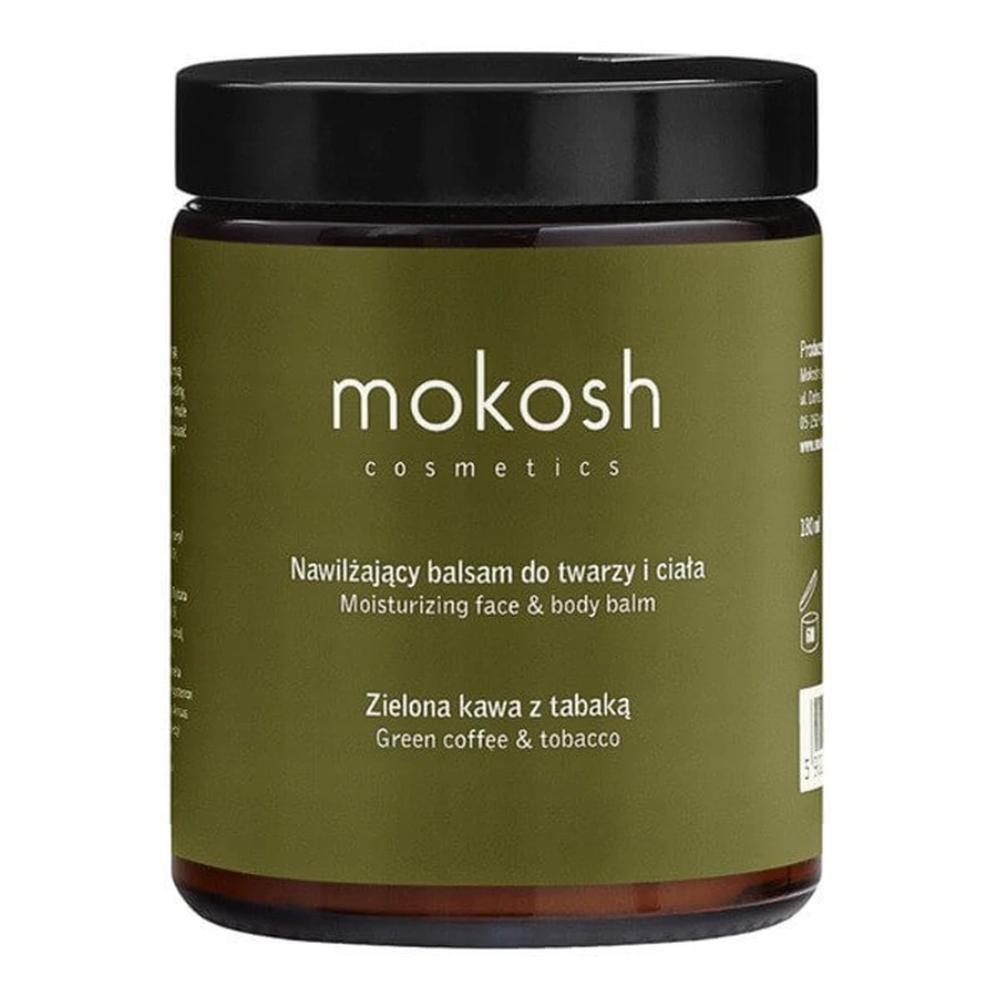 Mokosh, hydraterende gezichts- en bodylotion, Groene koffie met snuiftabak, 180 ml