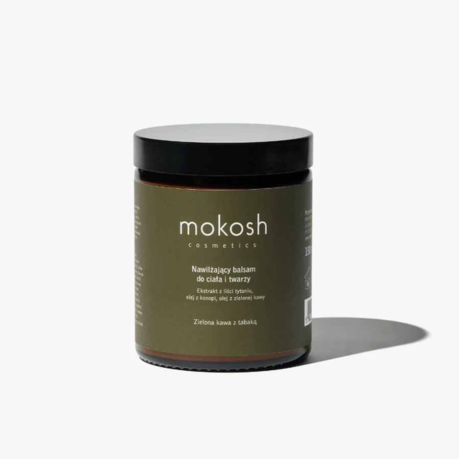Mokosh, hydraterende gezichts- en bodylotion, Groene koffie met snuiftabak, 180 ml