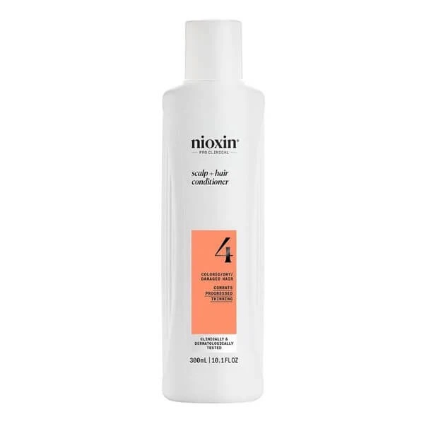 Nioxin System 4 Scalp + Hair Conditioner, conditioner om gekleurd haar met progressieve uitdunning te versterken, 300 ml