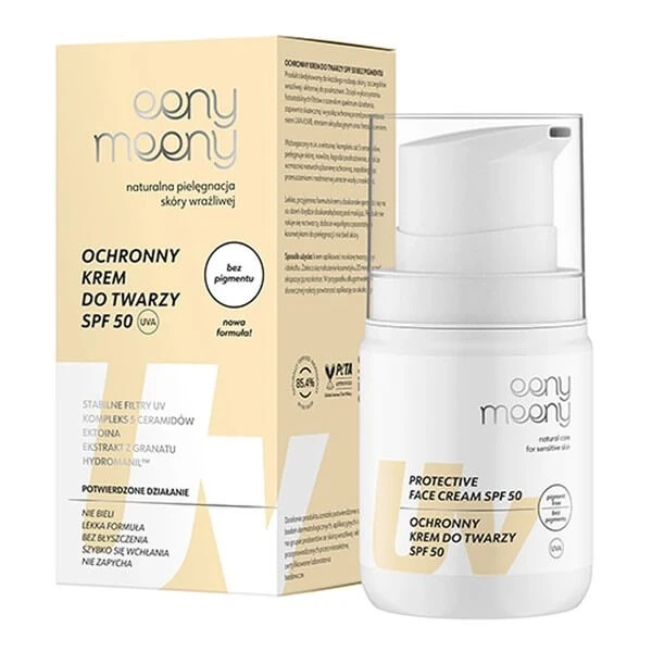 Eeny Meeny, beschermende UVA UVB SPF50 gezichtscrème, zonder pigment, 50 ml