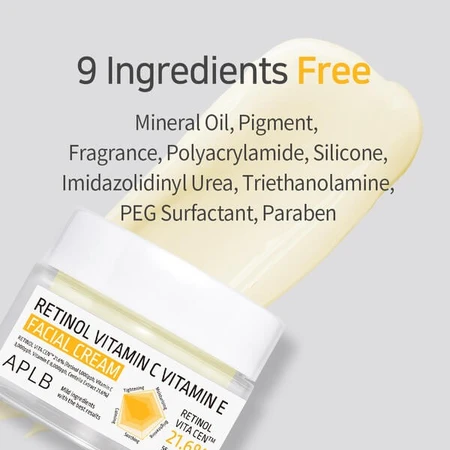 APLB Retinol Vitamin C Vitamin E Gesichtscreme, Anti-Aging-Creme mit Retinol und den Vitaminen C und E, 55 ml