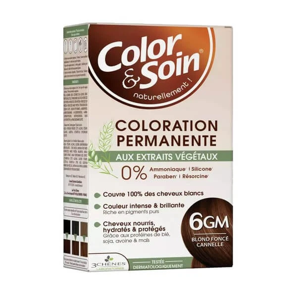 Color&amp;Soin, haarverf, kaneel donker blond (6GM), 135 ml