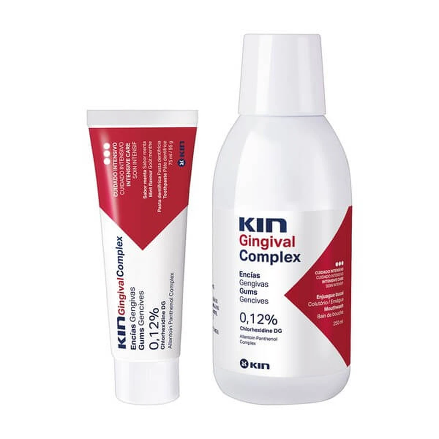 Set, Kin Gingival Complex: mondwater, 250 ml + tandpasta, 75 ml
