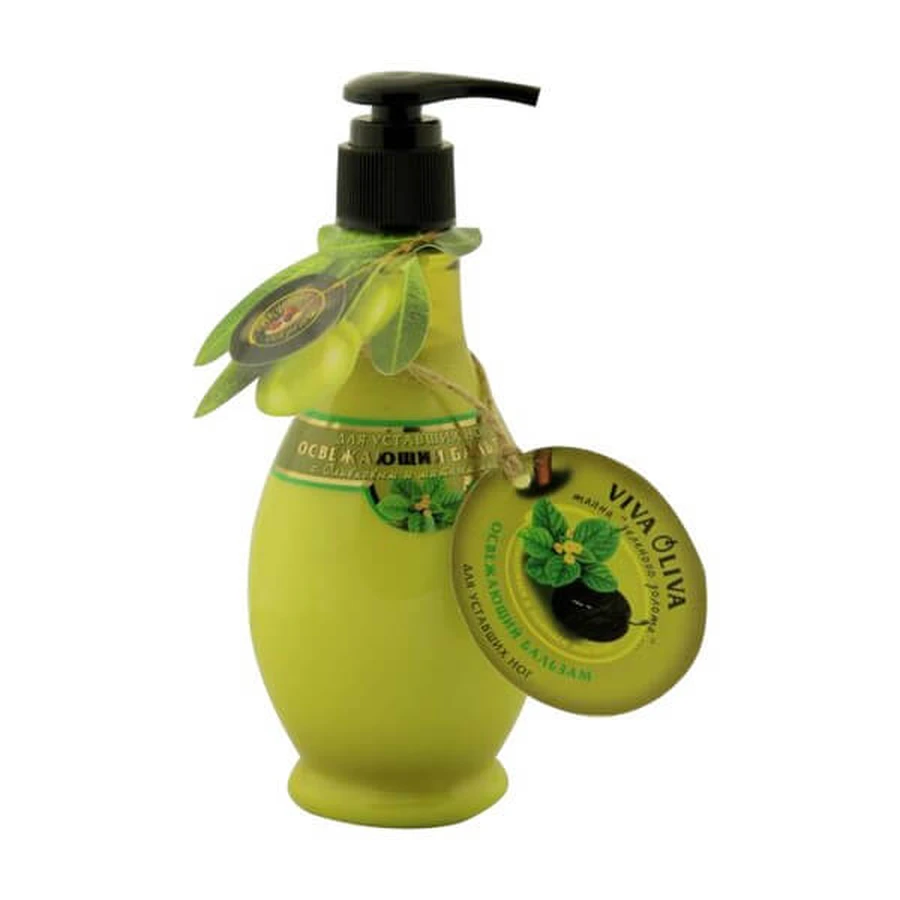 Viva Oliva, lotion rafraîchissante pour les jambes fatiguées à l'huile d'olive et à l'huile de menthe poivrée, 275 ml