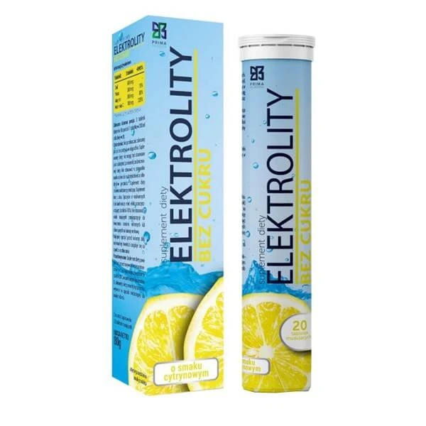 Prima Pharma Elektrolyten Zonder Suiker, bruistabletten, citroensmaak, 20 st.