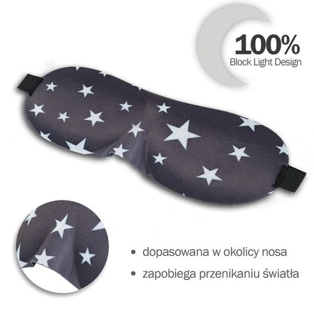 Waya 3D, sleep blindfold, stars, 1 pc.