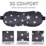 Waya 3D, sleep blindfold, stars, 1 pc.