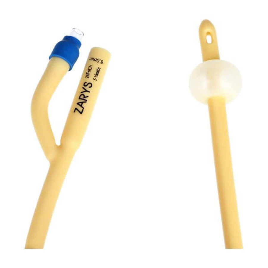 Esquema, sonda urológica Foley'a, de dos vías con válvula de plástico, CH 24/5-10 ml, 1 ud.