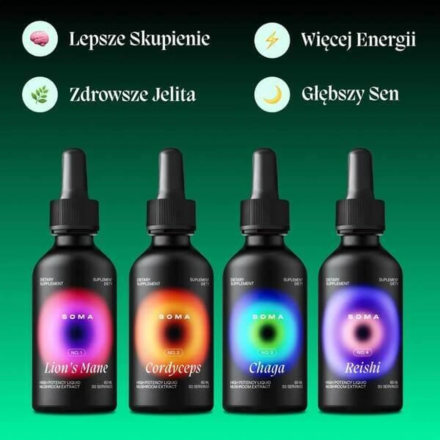 Soma Lion's Mane, vloeibaar, karamelsmaak, 60 ml