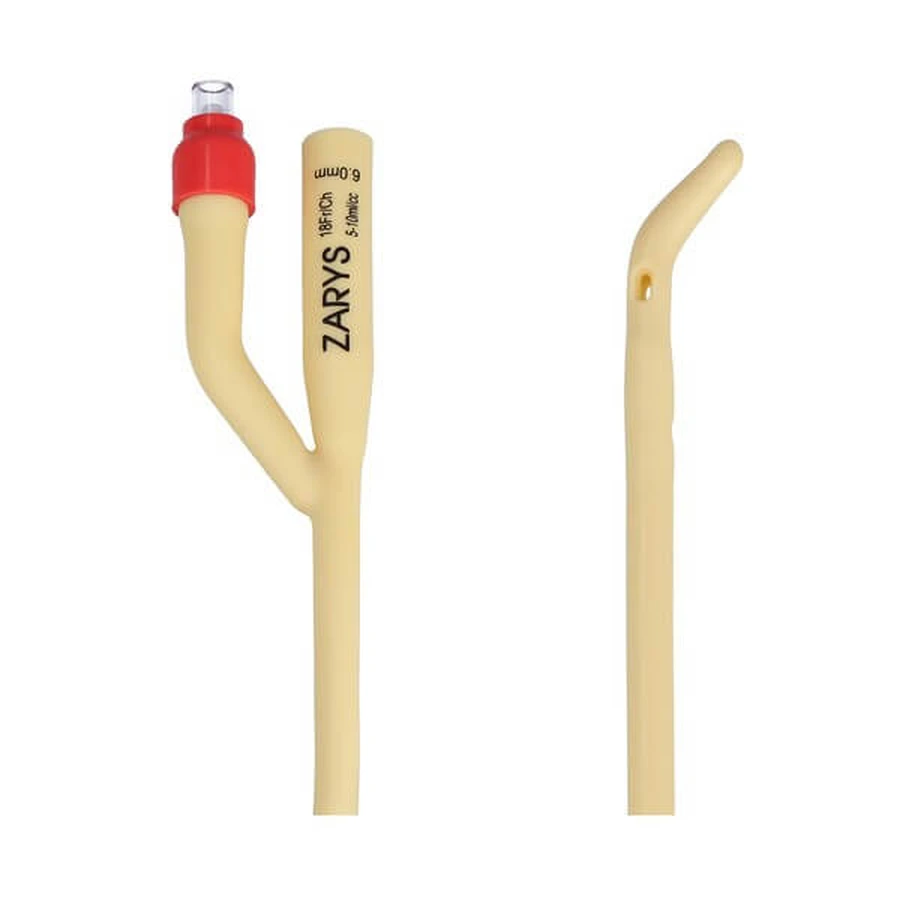 Outline, urological Foley'a catheter, two-way with plastic valve, CH 18/5-10 ml, 1 pc.