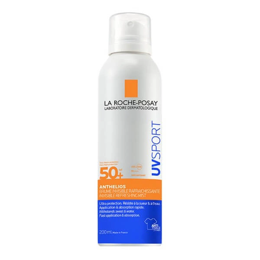 La Roche-Posay Anthelios UVSPORT, onzichtbare verfrissende mist SPF 50+, 200 ml