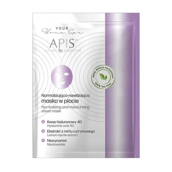 Apis Your Home Spa, normaliserend en hydraterend masker in een vel, 20 g