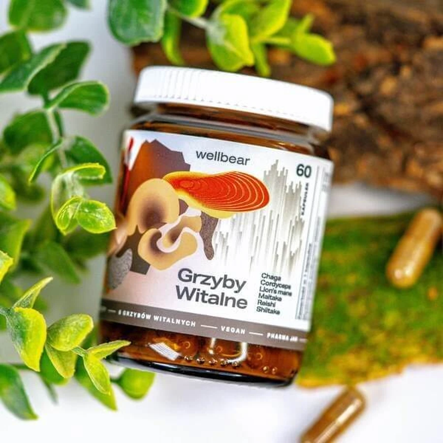Wellbear Vitale Paddenstoelen, capsules, 60 st.