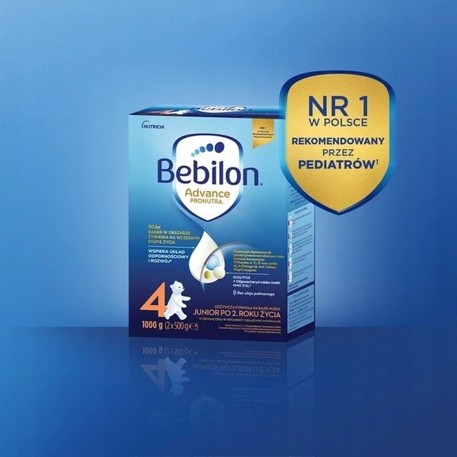 Set van 2 x Bebilon Advance Pronutra 3 Junior, 1000 g + Bioderma ABCDerm Cold-Cream, 1 l
