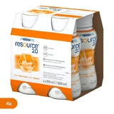 Set van 4 x Resource 2.0, vloeistof met abrikozensmaak, 4 x 200 ml