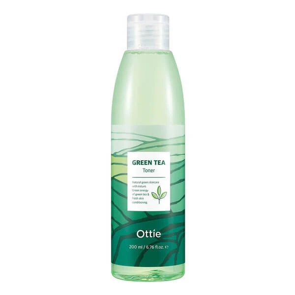 Ottie Green Tea Toner, revitaliserende gezichtstoner met groene thee, 200 ml