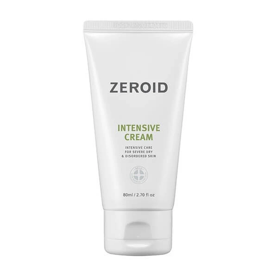 Zeroid Intensive Cream is een intensieve vochtinbrengende crème met barrière voor de zeer droge en gevoelige huid, 80 ml