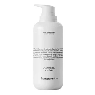 Transparent Lab AHA Smoothing Body Lotion, lozione per il corpo con acidi AHA, 400 ml