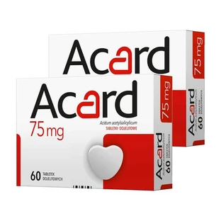 Set of 2x Acard, 75 mg, coated enteral tablets, 60 pcs.