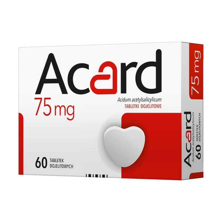 Juego de 2x Acard, 75 mg, comprimidos enterales recubiertos, 60 uds.
