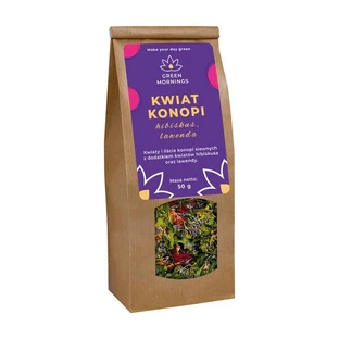 Green Mornings, Hennepbloem, hibiscus en lavendel, hennepthee, 50 g