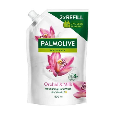 Palmolive, Naturalns, Milk &amp; Orchid, sapone liquido, ricarica, 500 ml