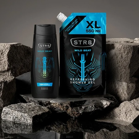 STR8 Wild Beat, odświeżający żel pod prysznic, 400 ml: ceny i cechy