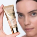 Bielenda Serum Make-up, korrigierendes Fluid+Serum SPF50 für alle Hauttypen, Nr. 3, 30 g