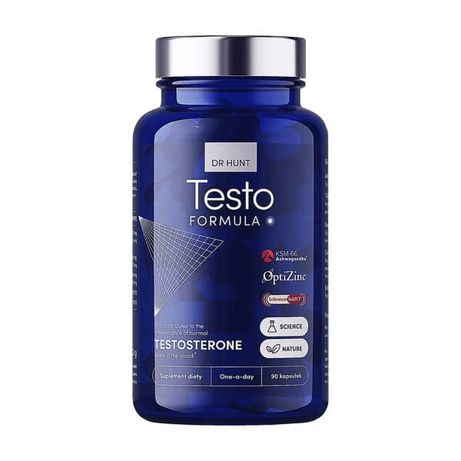 Dr. Hunt Testo Formula, harde capsules, 90 stuks.