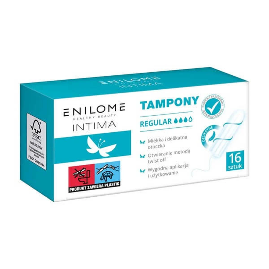 Enilome Healthy Beauty Intima, tampons, normaal, 16 st.